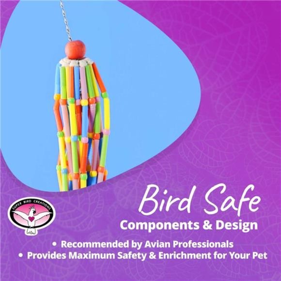 Wind Chimes Bird Toy, Medium Bird Size, 13” x 2” - Picture 4 of 7